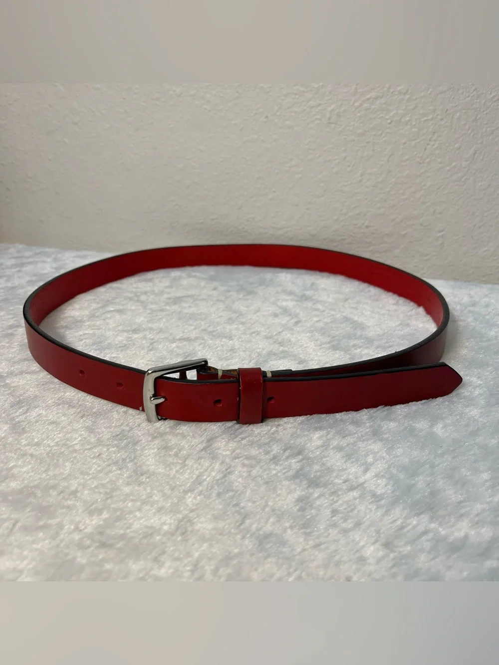 Coach Red Leather 1” Belt Size Medium